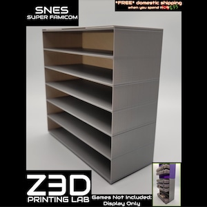 SNES Cart Stackers [Stack & Play: SNES/Super Famicom Cartridge Storage, 3D Printed - Choose Your Color!]