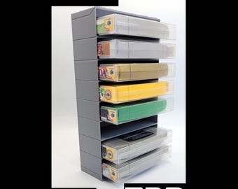 N64 Cart Stackers [Stack & Play: Nintendo 64 Cartridge Storage, 3D Printed - Choose Your Color!]