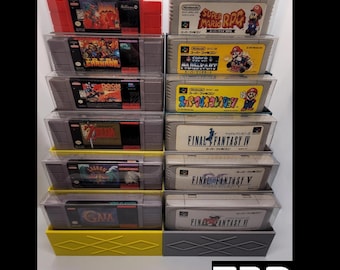 Modular SNES / Super Famicom Game Cartridge Display: Stackable 3D Printed Stand