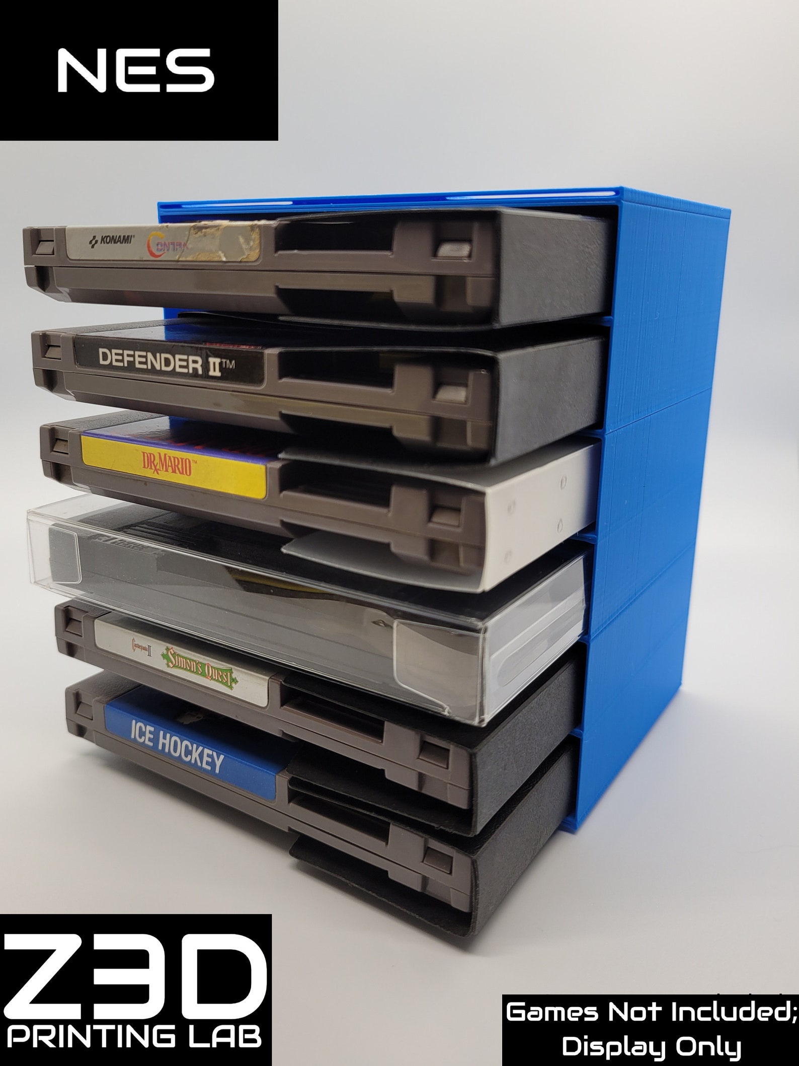 NES Cart Stackers [stack & Play: Nintendo Cartridge Storage, 3D Printed ...