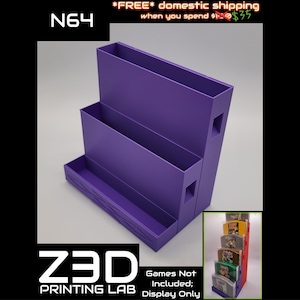 Modular N64 Game Display [Clip & Stack Nintendo 64 Cartridge Stand, 3D Printed - Choose Your Color!]