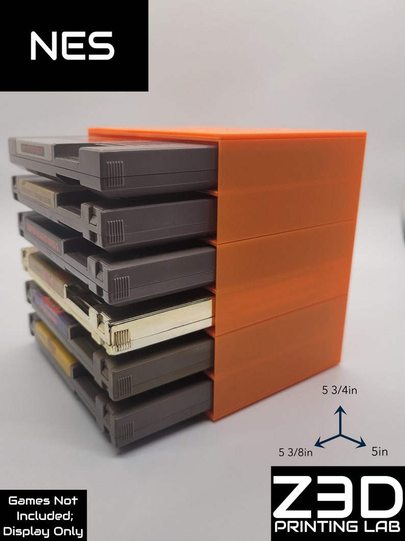 NES Cart Stackers [stack & Play: Nintendo Cartridge Storage, 3D Printed ...