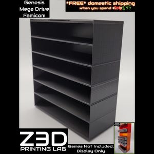 SEGA Cart Stackers [Stack & Play Genesis/Mega Drive/Master System or Famicom Cartridge Storage, 3D Printed - Choose Your Color!]