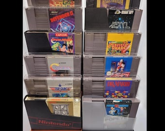 Modular NES Game Display [Clip & Stack Nintendo Cartridge Stand, 3D Printed - Choose Your Color!]