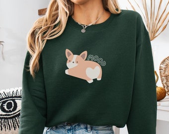 Corgi Mood Sweater, Cute Dog Sweater, Corgi Lover Sweatshirt, Animal Lover Gift, Cute Dog Sweater, Dog Gift, Funny Corgi, Cute Corgi Sweater
