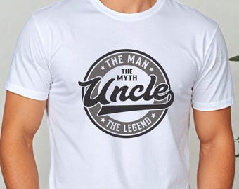 The Man The Myth The Legend Uncle Shirt, Promoted to Uncle Gift, Uncle Pregnancy Reveal, Greatest Uncle Shirt, Favorite Uncle, Men's Tee
