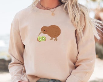 Kiwi Bird Sweater, Cute Kiwi Sweater, Bird Lover, Animal Sweatshirt Gift, Funny Animal Gift, Cute Bird Sweater, Adult Kiwi Sweater Gift