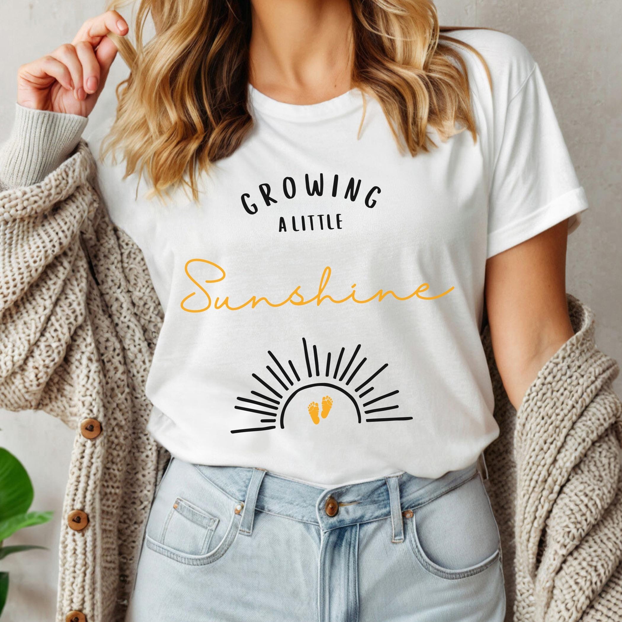 Growing A Little Sunshine Maternity Shirt, Pregnancy Announcement, Pregnancy Reveal Shirt, Maternity Gift, Pregnancy Gift Shirt, Baby Shirt