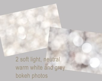 White Cream Grey Bokeh Digital Photo Nature Abstract,Two Soft Blurred Sunlight Circles Stock Backgrounds