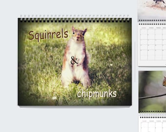 Squirrels and Chipmunks 2027 Calendar, Animal Photos Hanging Date Reminder