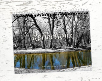 Photography Calendar 2025 Reflections in Water, Wall Hanging Monthly Date Reminder, Christmas Gift for Parents or Friend