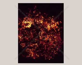 Camp Fire Flames Digital Photo Download, Red Hot Burning Coals From Above Stock Image, Natural Texture Pattern Overlay