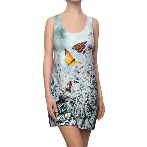 orange monarch butterfly spaghetti dresses Monarch Butterfly Dress Women
