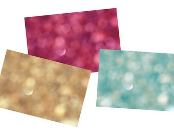 Coloured Soft Bokeh Photo, Digital Photo Download Blurred Lights Background, Pink Gold Teal Abstract Stock Photo