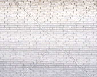 White Grey Brick Wall Photo Digital Download, Industrial Background Stock