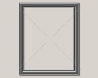 2 Modern Black Frames Plain And With Subtle Geometric Crackle Etsy