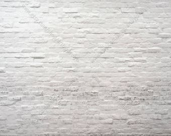 White Brick Wall Digital Photo Download, Old Distressed Painted Brick Wall, Background Mock Up Photo Download, Texture Style Photography