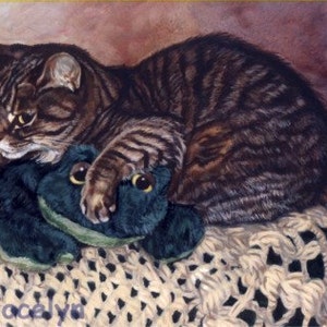 Custom Cat Portrait Painting by Professional and Experienced Artist and Realism Painter Jocelyn Ball, Acrylic on Board image 3