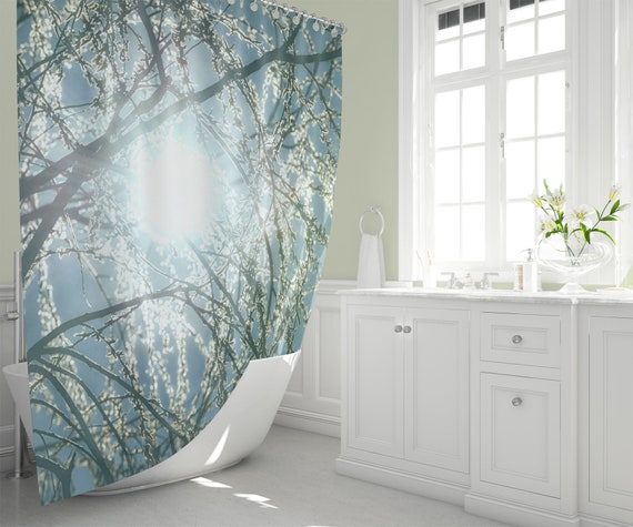 Sun Rays Through Willow Tree Branches Fabric Shower Curtains Etsy