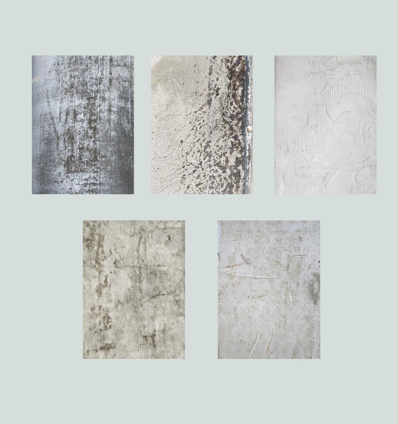 5 Industrial Plaster Cement Texture Images, JPG Files, Instant Download, Grunge Neutral Distressed Stock Photo Overlays image 2