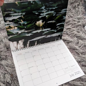 Photography Calendar 2025 Reflections in Water, Wall Hanging Monthly Date Reminder, Christmas Gift for Parents or Friend image 8