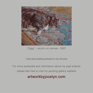 Custom Cat Portrait Painting by Professional and Experienced Artist and Realism Painter Jocelyn Ball, Acrylic on Board image 5