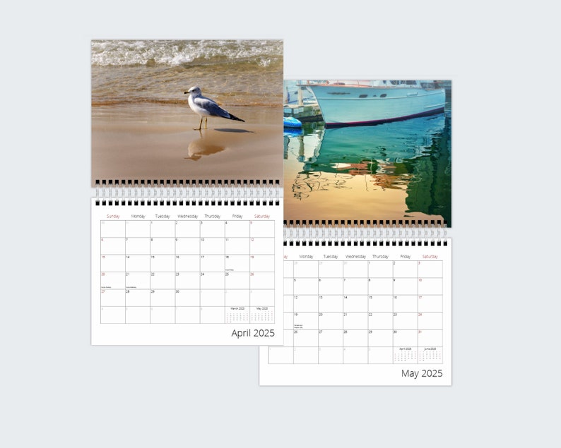 Photography Calendar 2025 Reflections in Water, Wall Hanging Monthly Date Reminder, Christmas Gift for Parents or Friend image 6