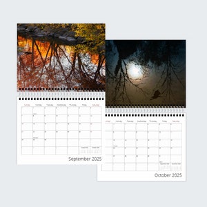 Photography Calendar 2025 Reflections in Water, Wall Hanging Monthly Date Reminder, Christmas Gift for Parents or Friend image 9