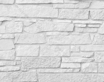 White Cut Stone Wall Surface Digital Photo Background, Neutral White Wall