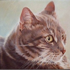 Custom Cat Portrait Painting by Professional and Experienced Artist and Realism Painter Jocelyn Ball, Acrylic on Board image 8