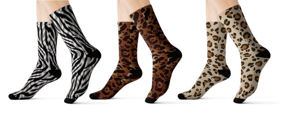 zebra print socks