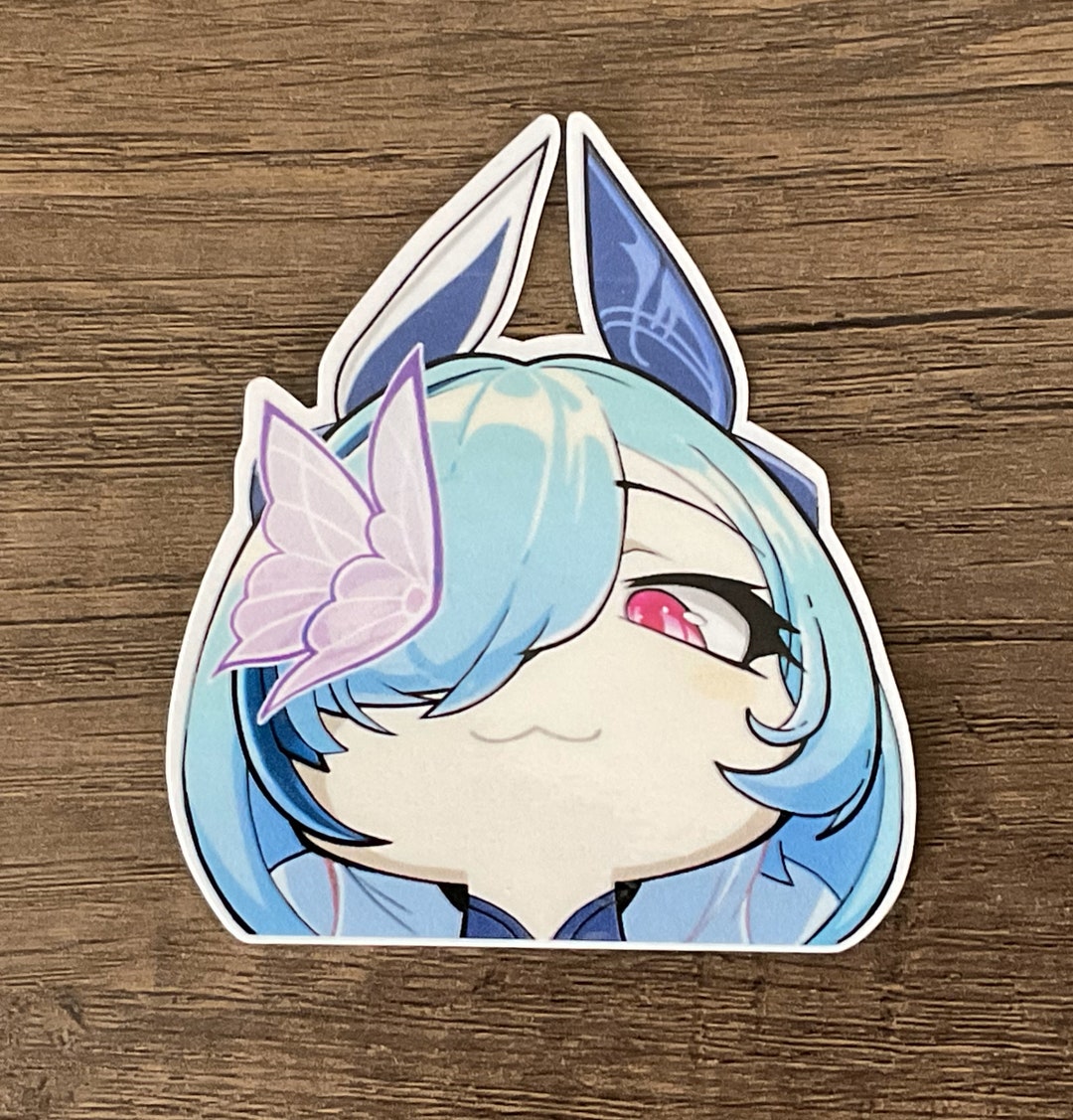 Chibi Cute Anime Girl Vinyl Glossy Sticker for Laptops, Tablets, and ...