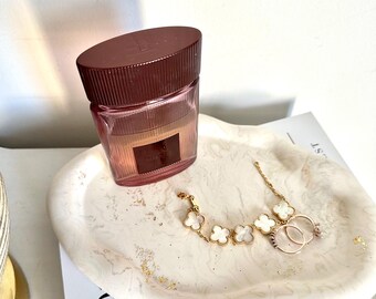 Handcrafted Cloud Trinket Tray, Jesmonite Jewelry Holder, Dreamy Home Decor Dish
