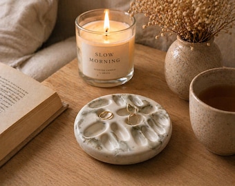 Minimal Jewelry Organizer, Ring Holder Tray, Jesmonite Vanity Dish, Modern Decor Mother's Day Gift