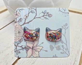 Kitty cat- stud earrings