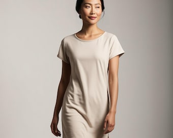 Modello di cucito per abito in lino con maglietta: XS-4XL (download digitale)