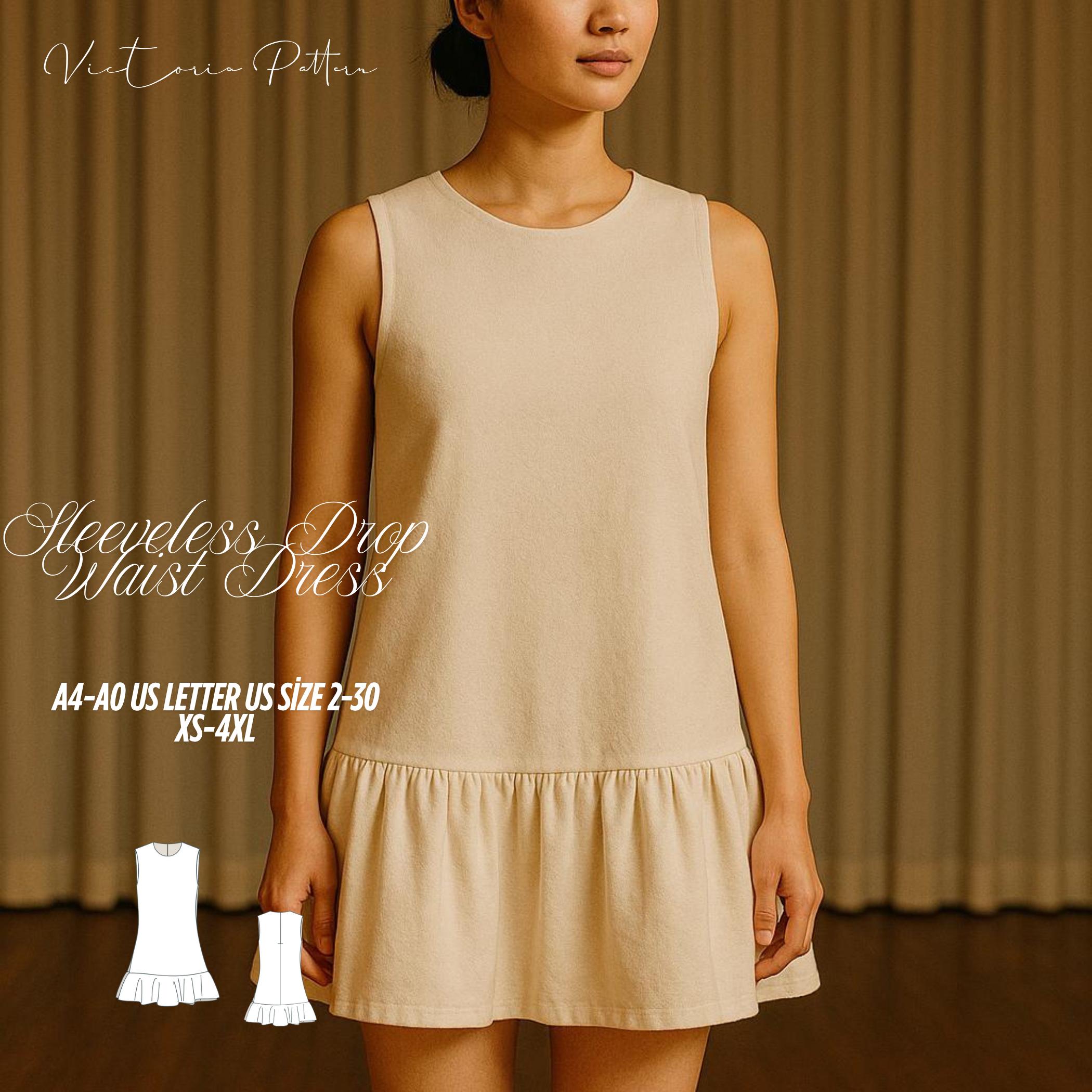 Sleeveless Drop Waist Dress - Etsy