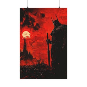 Sauron at Barad-Dur - Matte Vertical Poster