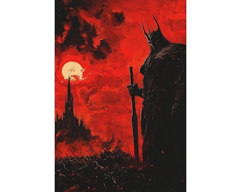 Sauron vid Barad-Dur - Matt vertikal poster