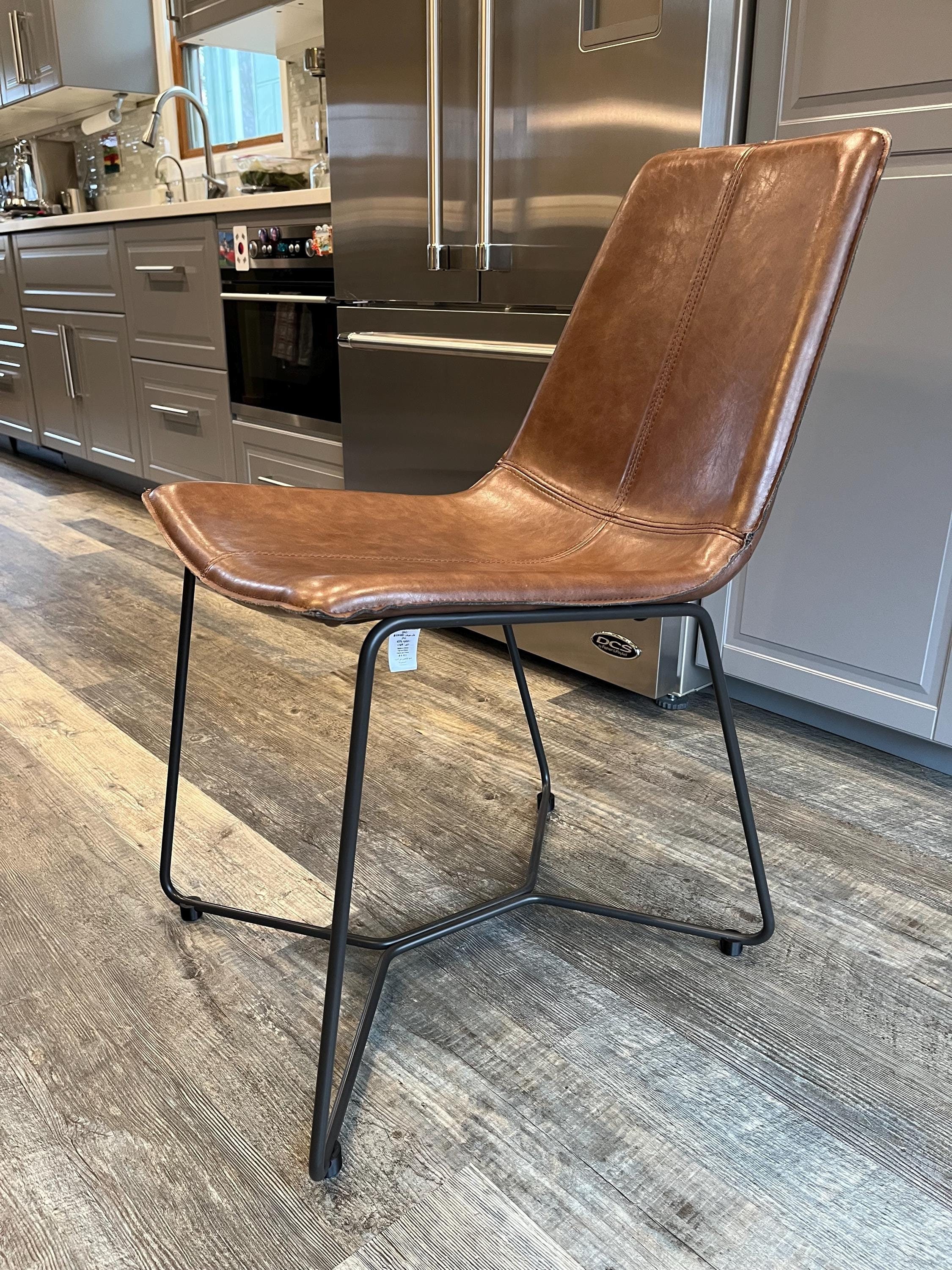 West Elm Leather Dining Chairs