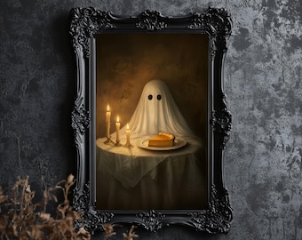 Thanksgiving Ghost Print: Spooky Fall Kitchen Decor (Digital Download)