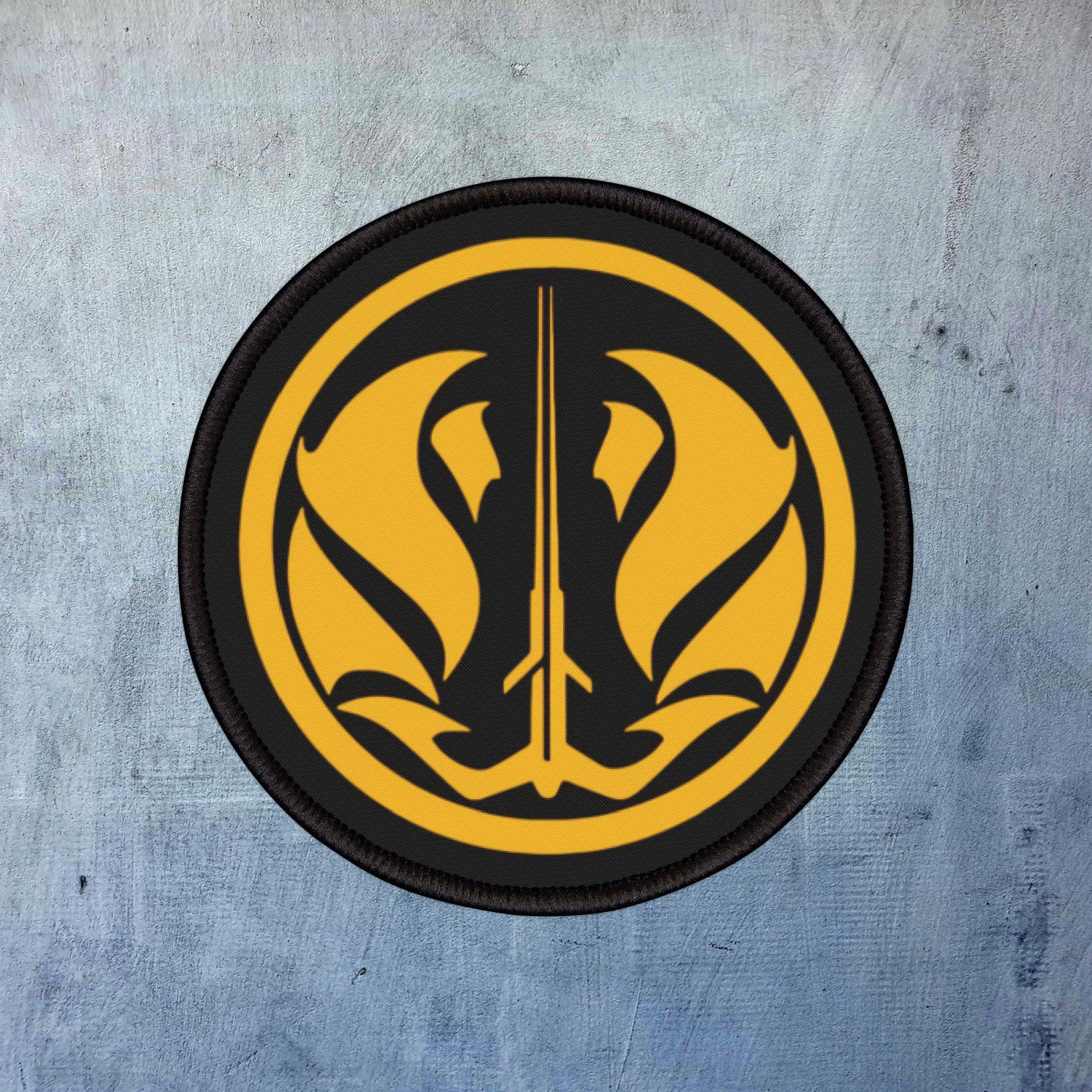 Iron-On Patches Gray Jedi Logo - Gamer Gift, Embroidered Patch, Jacket Decoration, Geek Fashion Accessory, Video Game