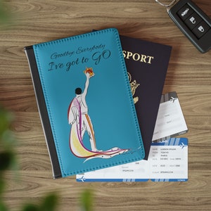 パスポートカバー フレディ GoT to Go、パスポートケース、カスタムパスポートホルダー、さようならみんな、もう行かなきゃ、面白いギフト