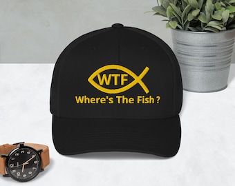 Where's The Fish, Funny Fishing Cap, Present for Fisherman, Fishing Hat, Fishing Trucker Cap, Fisherman Gift,