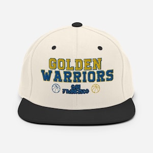Vintage Style Golden Warriors Snapback Hat - Basketball Hat Gift for Fans