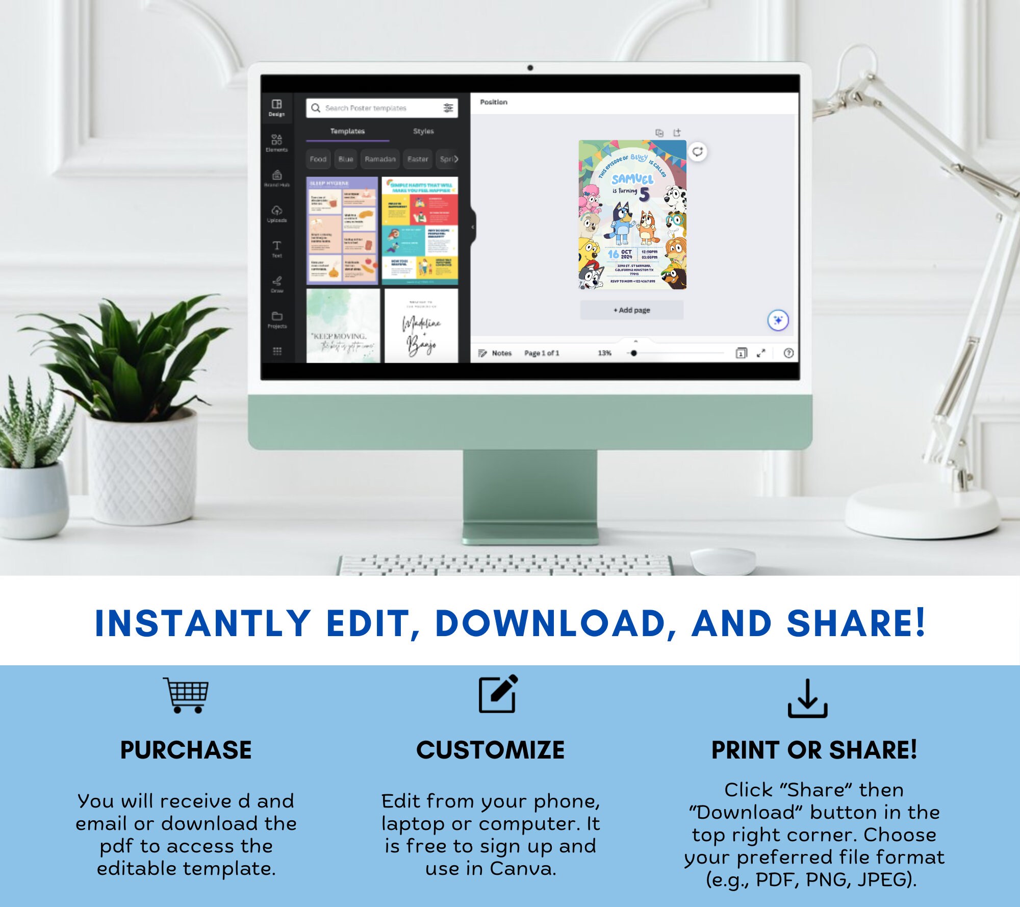How to Edit Bluey Template