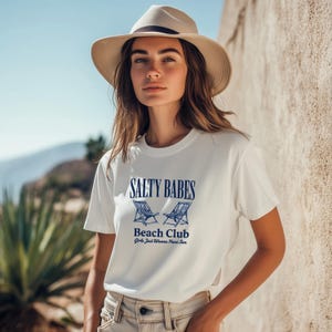 Summer t-shirt, Salty babes, summer beachwear, salty beaches, gifts for her, bachelorette, girl trip, vacation tee, summer sun, fun in sun