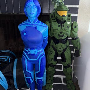 30–32 Inch Life Size Halo Statue | Large Halo Display Figure | 3D Printed Collector | Gaming Room Decor | Arbiter | Master Chief | Cortana