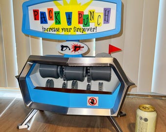 Large Full-Color Pack-a-Punch Machine | 19.5-Inch Gaming Display | 3D Printed Gaming Prop | Zombie-Themed Collectible