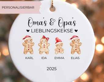 Personalized Christmas bauble for Grandma and Grandpa - Ceramic Christmas pendant - Christmas gift for grandparents - Personalized gift 2026